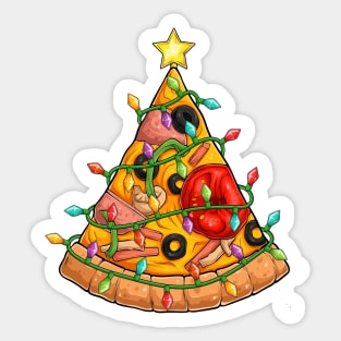 Pizza Christmas Sticker